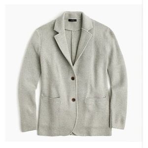 J. Crew Gray Merino Sweater Blazer Sz M